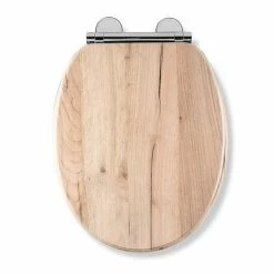 Croydex Corella Grey Oak Effect Flexi-Fix Toilet Seat with Soft Close and Quick Release - WL605231H -TOILET ACCESSORIES Sales WL605231H D4 460