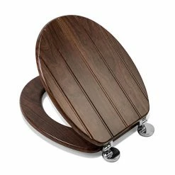 Croydex Molvena Walnut Effect Flexi-Fix Toilet Seat - WL610477H