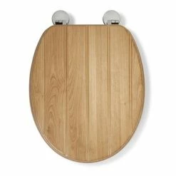 Croydex Tramonti Oak Effect Flexi-Fix Toilet Seat - WL610576H -TOILET ACCESSORIES Sales WL610576H D1 460