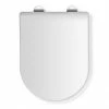 Croydex Malo D-Shape White Flexi-Fix Toilet Seat with Soft Close and Quick Release - WL611022H -TOILET ACCESSORIES Sales WL611022H P