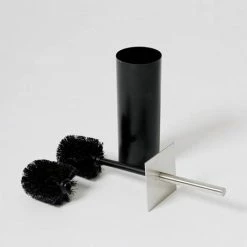Wooden Toilet Brush & Holder Dark Oak -TOILET ACCESSORIES Sales WTBHDO D2 460