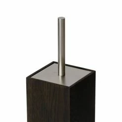 Wooden Toilet Brush & Holder Dark Oak -TOILET ACCESSORIES Sales WTBHDO D3 460