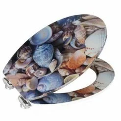 Wenko Sea Shell 3D Effect Soft Close Toilet Seat -TOILET ACCESSORIES Sales Wenko Sea Shell 3D Effect Soft Close Toilet Seat d2 460