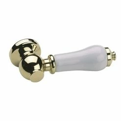 Imperial Antique Gold Cistern Lever Handle with White Ceramic Handle
