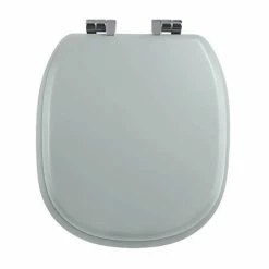 Imperial Radcliffe Soft Close Toilet Seat with Chrome Hinges - Grey Ecru