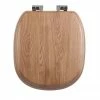 Imperial Radcliffe Soft Close Toilet Seat with Chrome Hinges - Natural Oak