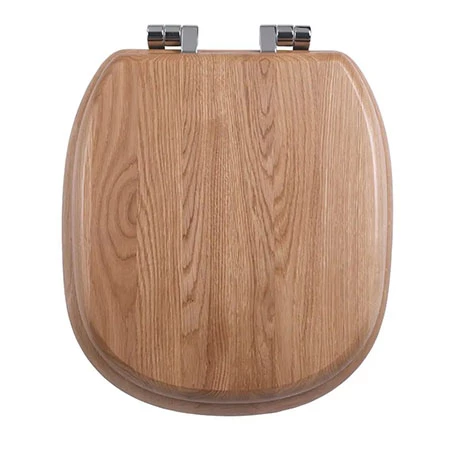 Imperial Radcliffe Soft Close Toilet Seat with Chrome Hinges - Natural Oak 3 Imperial Radcliffe Soft Close Toilet Seat with Chrome Hinges - Natural Oak