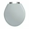 Imperial Oval Soft Close Toilet Seat with Chrome Hinges - Grey Ecru -TOILET ACCESSORIES Sales XX50008104NSB P