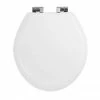 Imperial Oval Soft Close Toilet Seat with Chrome Hinges - Gloss White -TOILET ACCESSORIES Sales XX50008110NSB P
