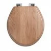 Imperial Oval Soft Close Toilet Seat with Chrome Hinges - Natural Oak -TOILET ACCESSORIES Sales XX50008120NSB P