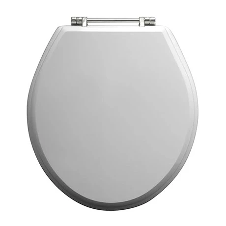 Imperial Oval Standard Toilet Seat with Chrome Hinges - Gloss White 3 Imperial Oval Standard Toilet Seat with Chrome Hinges - Gloss White