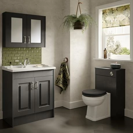 York Dark Grey Top Fixing Soft Close Toilet Seat 4 York Dark Grey Top Fixing Soft Close Toilet Seat - Image 2